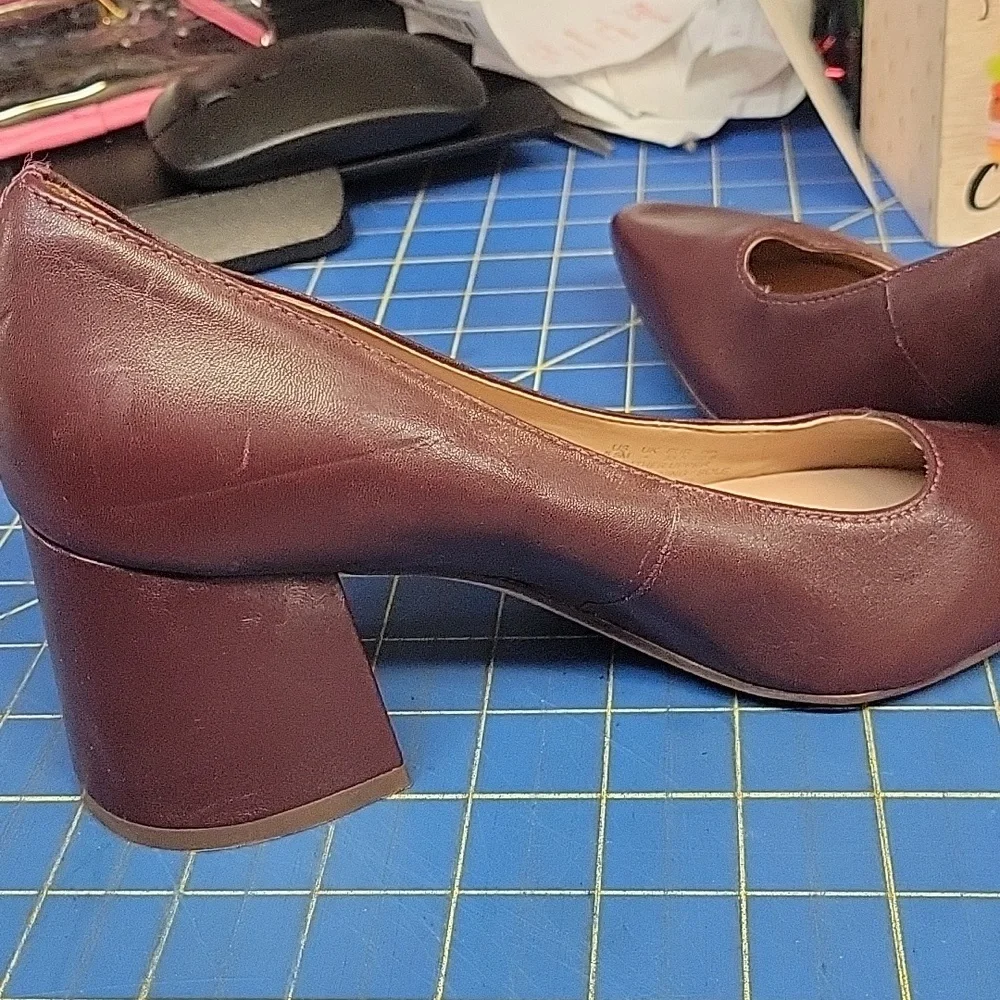 Naturalizer 27 Licia Pointed Toe Pumps Size 7.5M Leather New Burgandy/Wine - Picture 7 of 12